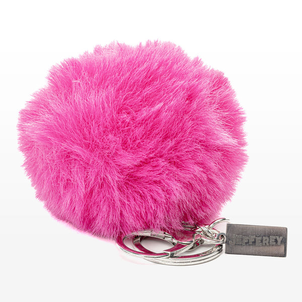 Pink Fuzzy Keychain